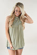 Light Green Lace Tank Top
