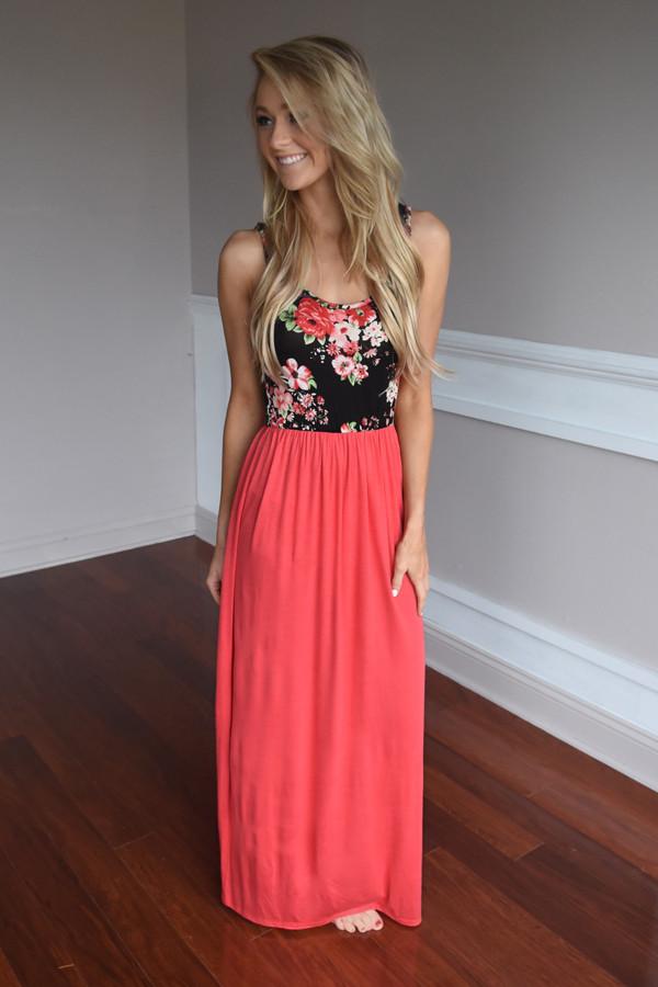 On Your Way Maxi ~ Coral – The Pulse Boutique