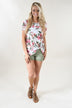 Social Butterfly Floral Knot Top