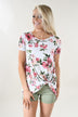 Social Butterfly Floral Knot Top