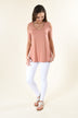 Apricot Criss-Cross Sleeve Top