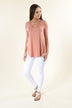 Apricot Criss-Cross Sleeve Top