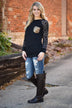 Leopard Bling Top ~ Coffee