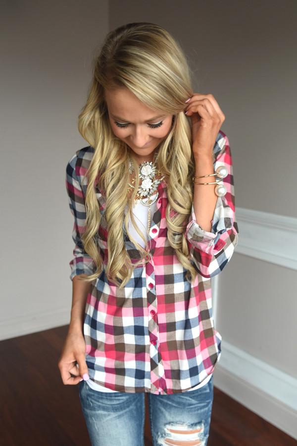 Pink & Brown Flannel