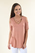 Apricot Criss-Cross Sleeve Top