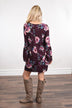 Everly Dress ~ Floral Wine