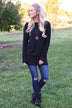 Fall Feels Black Tunic Top