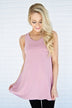 Mauve Racerback Pocket Top