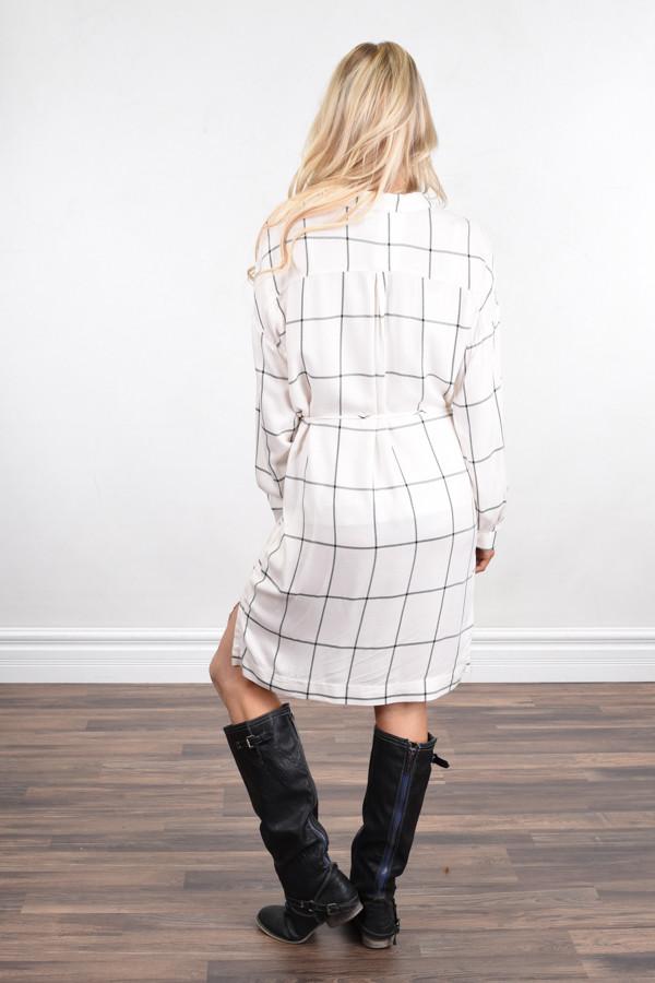 Black and White Striped Dress