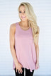 Mauve Racerback Pocket Top