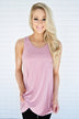 Mauve Racerback Pocket Top