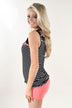 Black and Floral Tank Top - 2nds