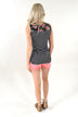 Black and Floral Tank Top - 2nds
