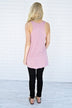 Mauve Racerback Pocket Top