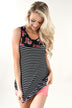 Black and Floral Tank Top - 2nds