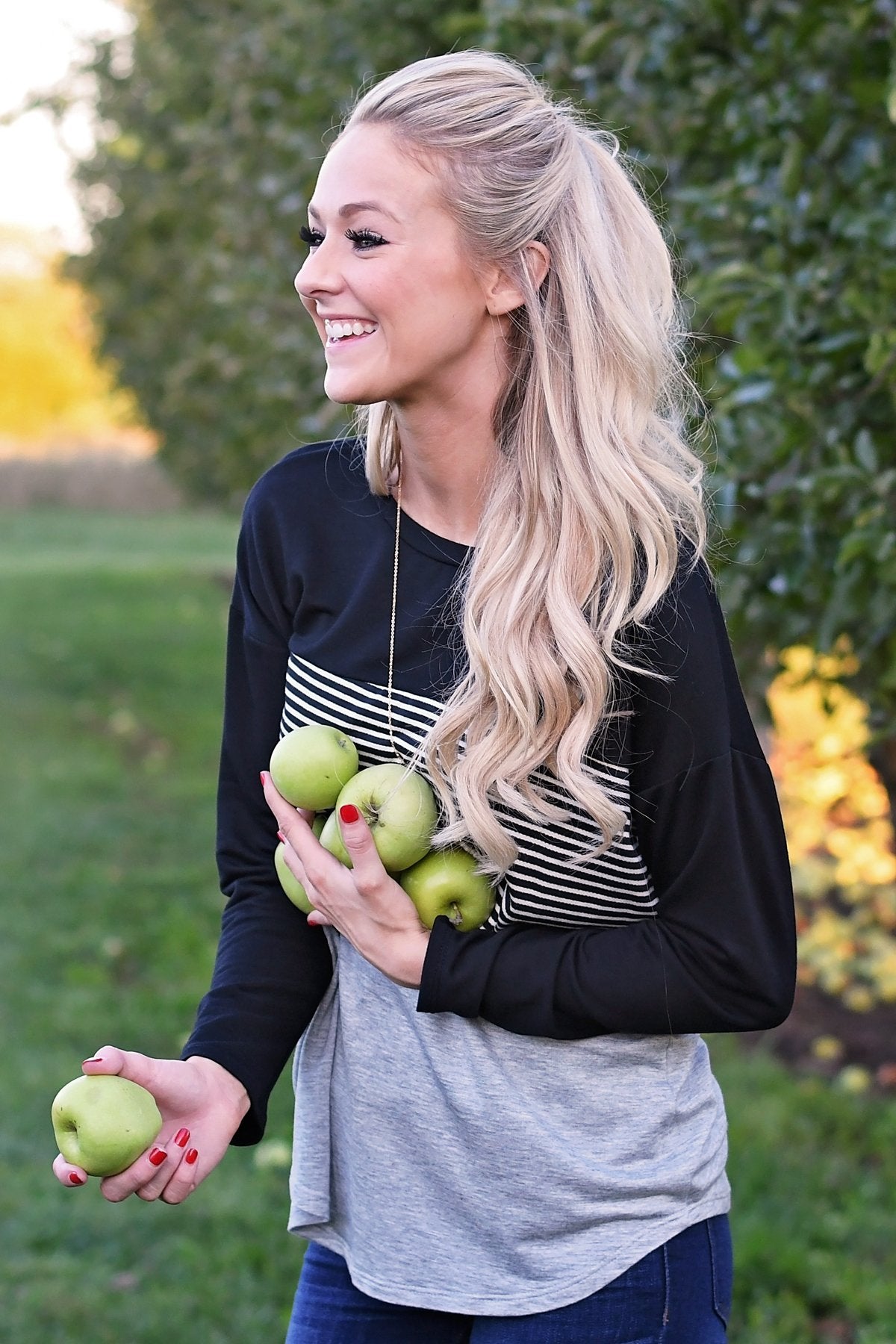 Black Striped Colorblock top – The Pulse Boutique