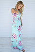 Clouds of Floral Maxi Dress ~ Mint