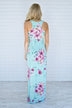 Clouds of Floral Maxi Dress ~ Mint