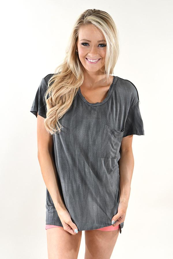 Charcoal Pocket Top