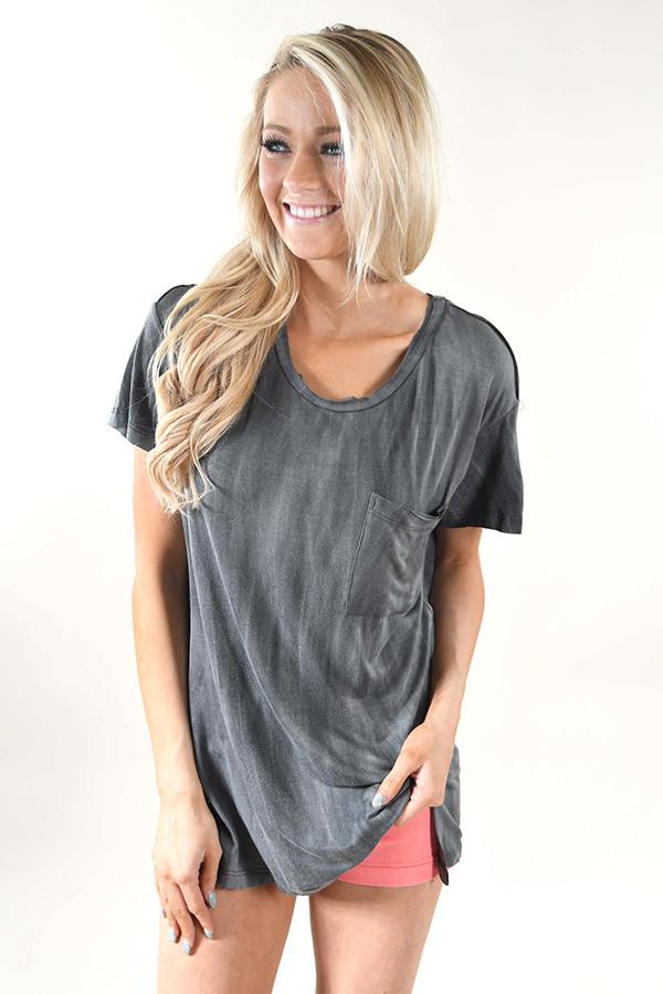 Charcoal Pocket Top