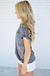 Hometown Girl Pocket Top ~ Grey