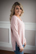 Show a Little Shoulder Top ~ Pink