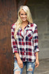 Traditional Red & Blue Flannel Top