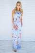 Clouds of Floral Maxi Dress ~ Blue