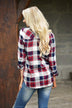 Traditional Red & Blue Flannel Top