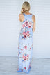 Clouds of Floral Maxi Dress ~ Blue