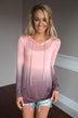 Ombre Hoodie ~ Pink