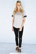 Out of my League Baseball Tee ~ Grey