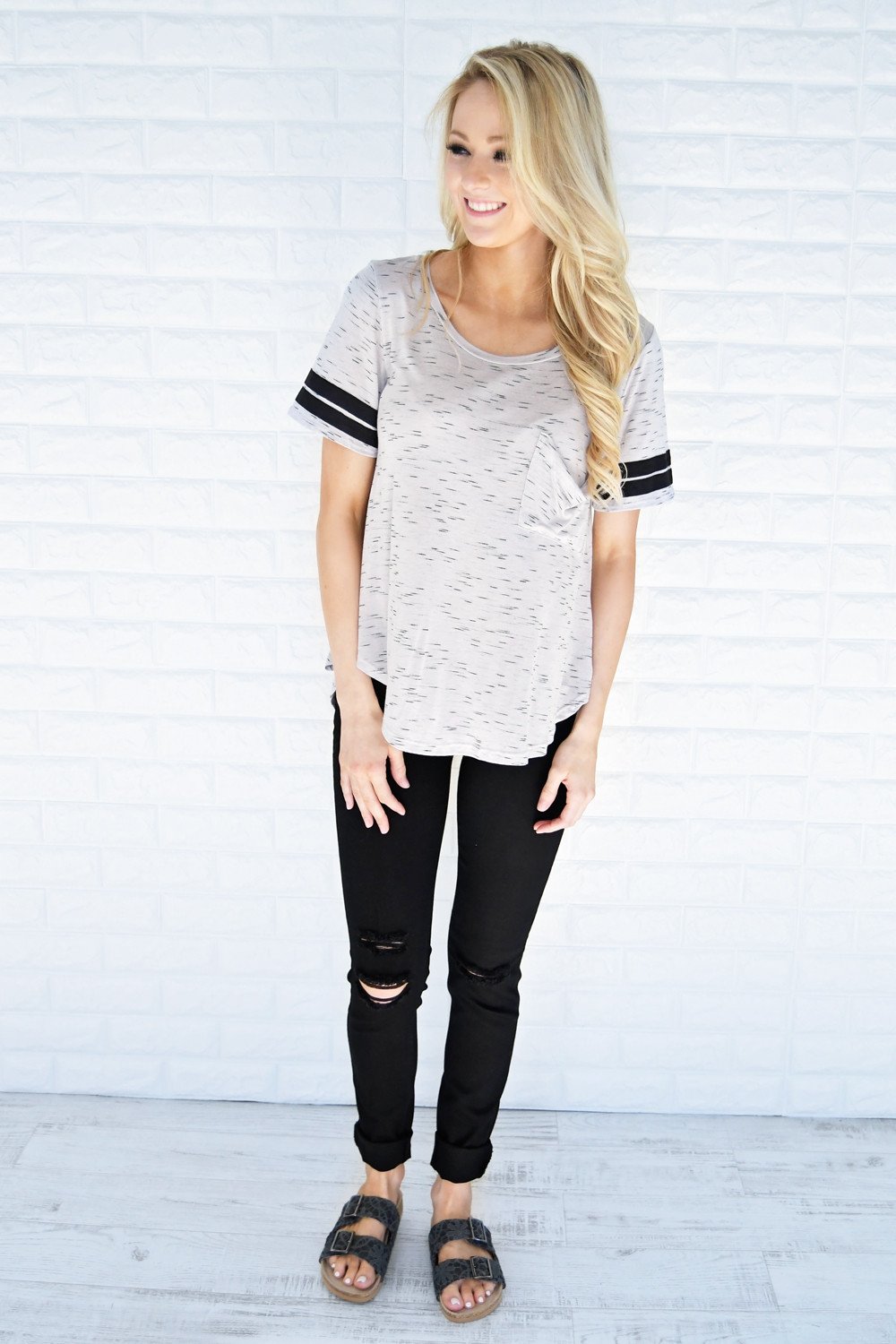 Out of my League Baseball Tee ~ Grey