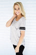 Out of my League Baseball Tee ~ Grey