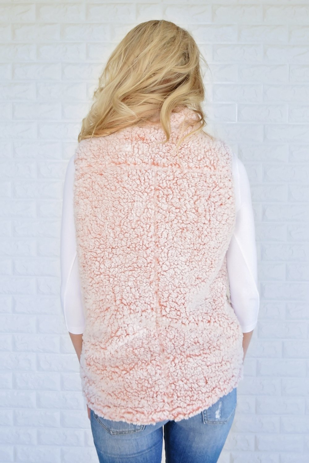 The Ultimate Sherpa Vest ~ Light Pink