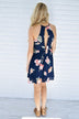 Feelings of Floral Navy Dress