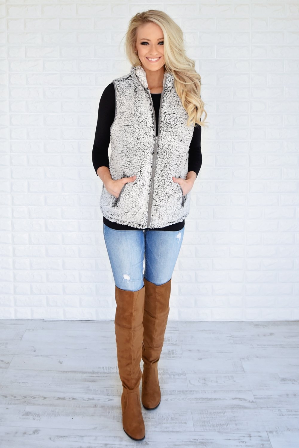 The Ultimate Sherpa Vest ~ Grey
