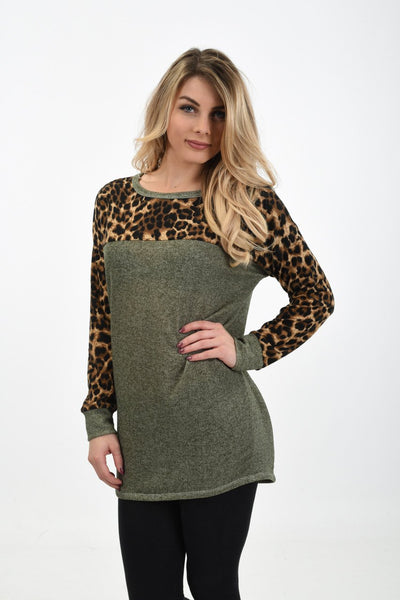 Wild Side Top ~ Olive – The Pulse Boutique