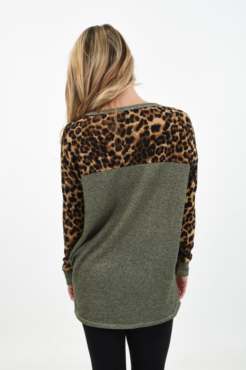 Wild Side Top ~ Olive – The Pulse Boutique