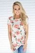 Everyday Beauty Floral Top ~ White