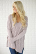 Light Purple V-Neck Sweater