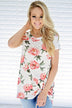Everyday Beauty Floral Top ~ White