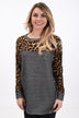 Wild Side Top ~ Grey