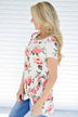 Everyday Beauty Floral Top ~ White