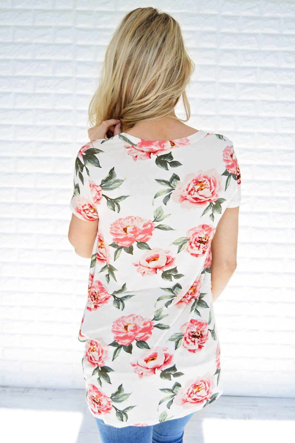 Everyday Beauty Floral Top ~ White