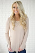 Beige Knit Thermal Top