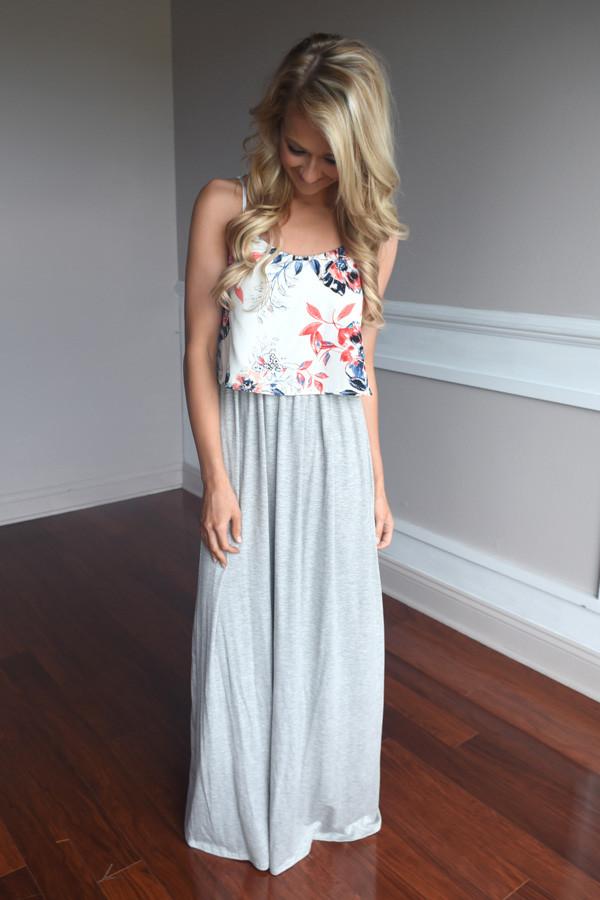 Graceful in Grey Maxi