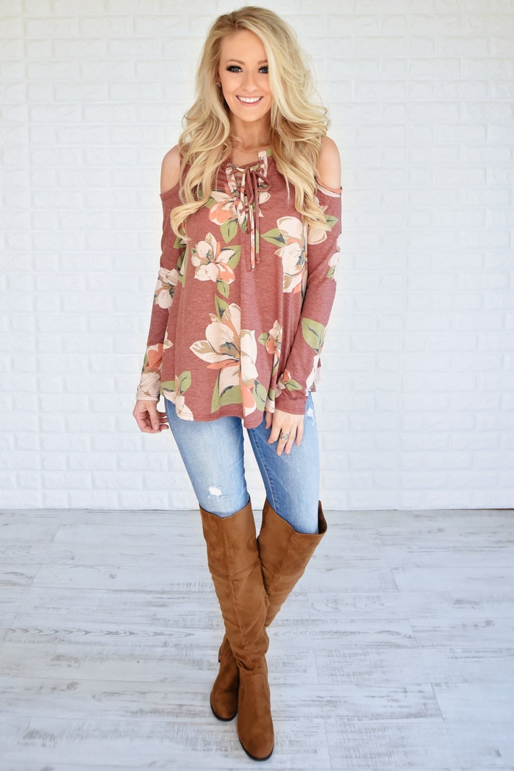 Whatever Tomorrow Brings Cold Shoulder Top