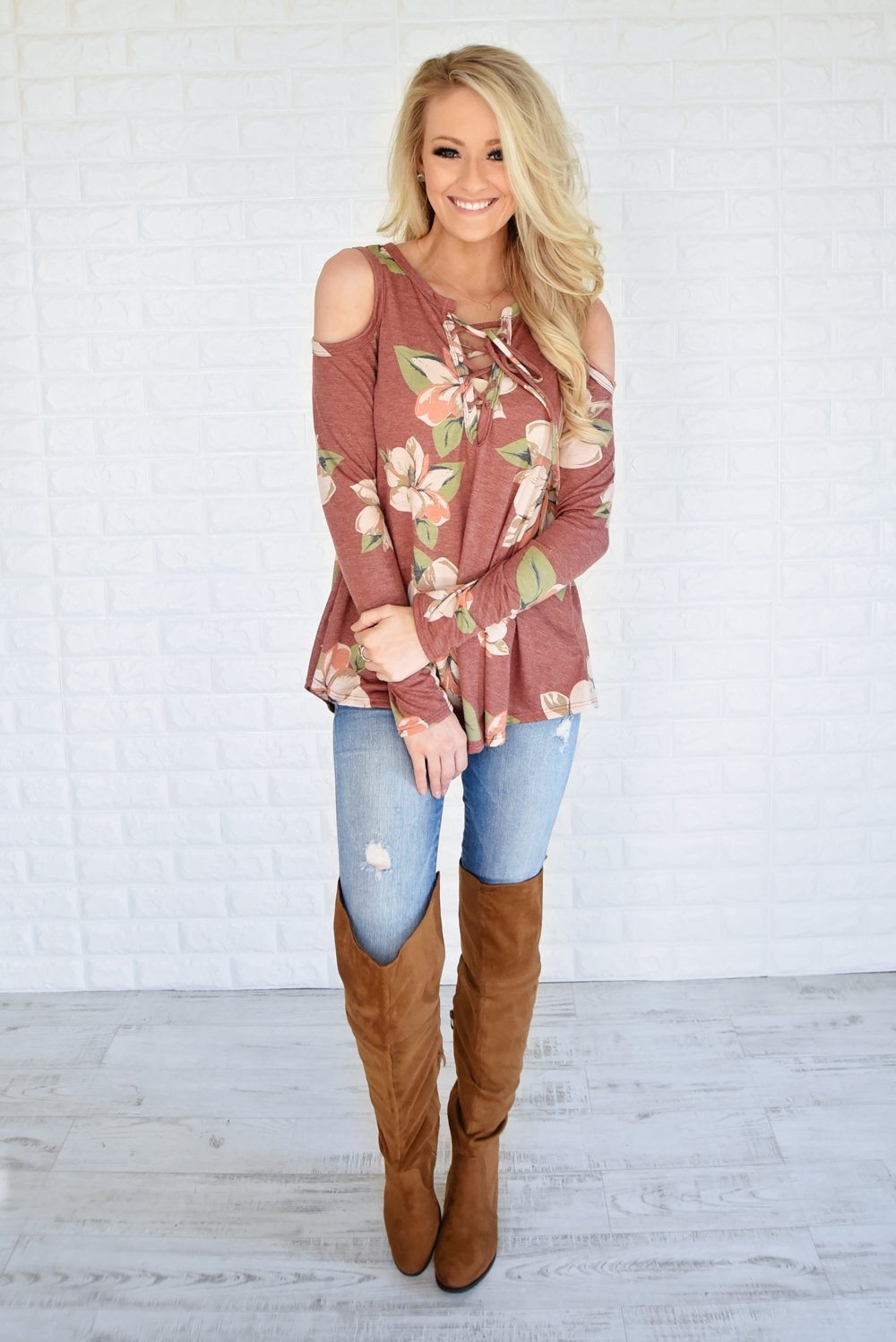 Whatever Tomorrow Brings Cold Shoulder Top