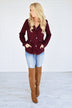 Crisp Leaves & Cool Breeze Fall Jacket ~ Burgundy